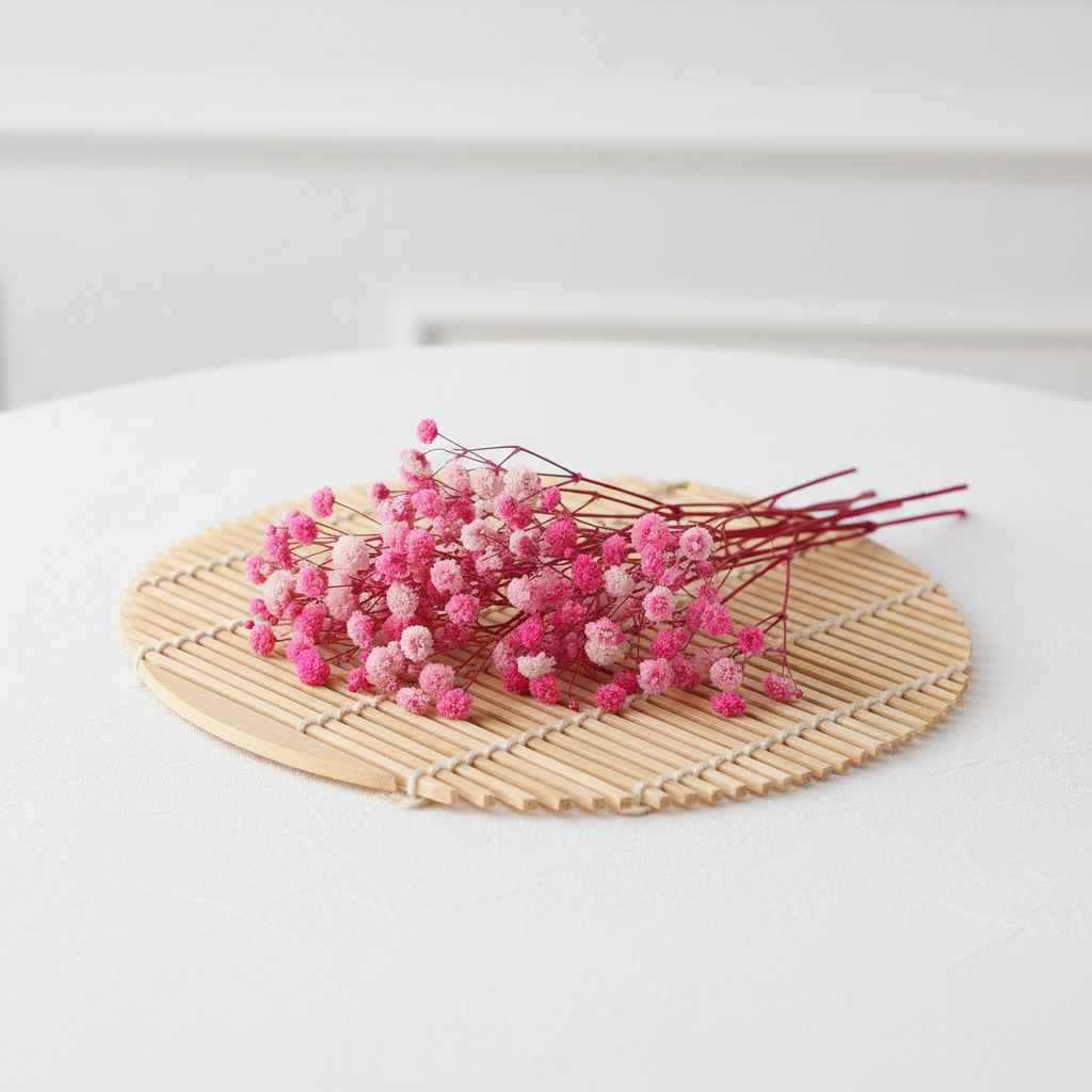 Stabilizovaná Gypsophila box pro aranžování - růžová detail